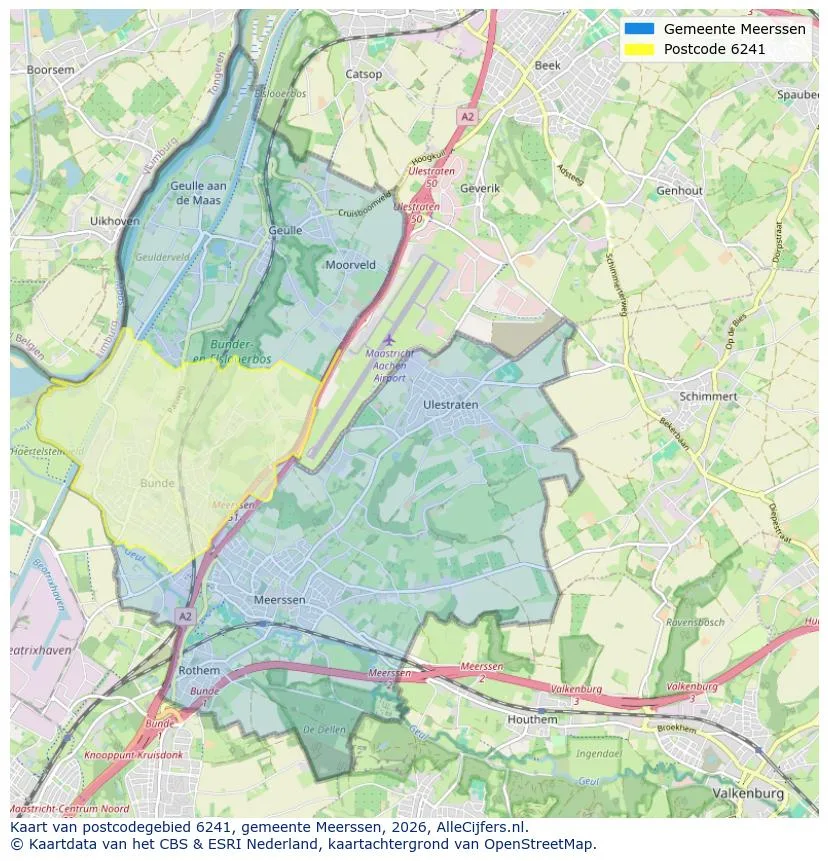 Postcode map for 6241