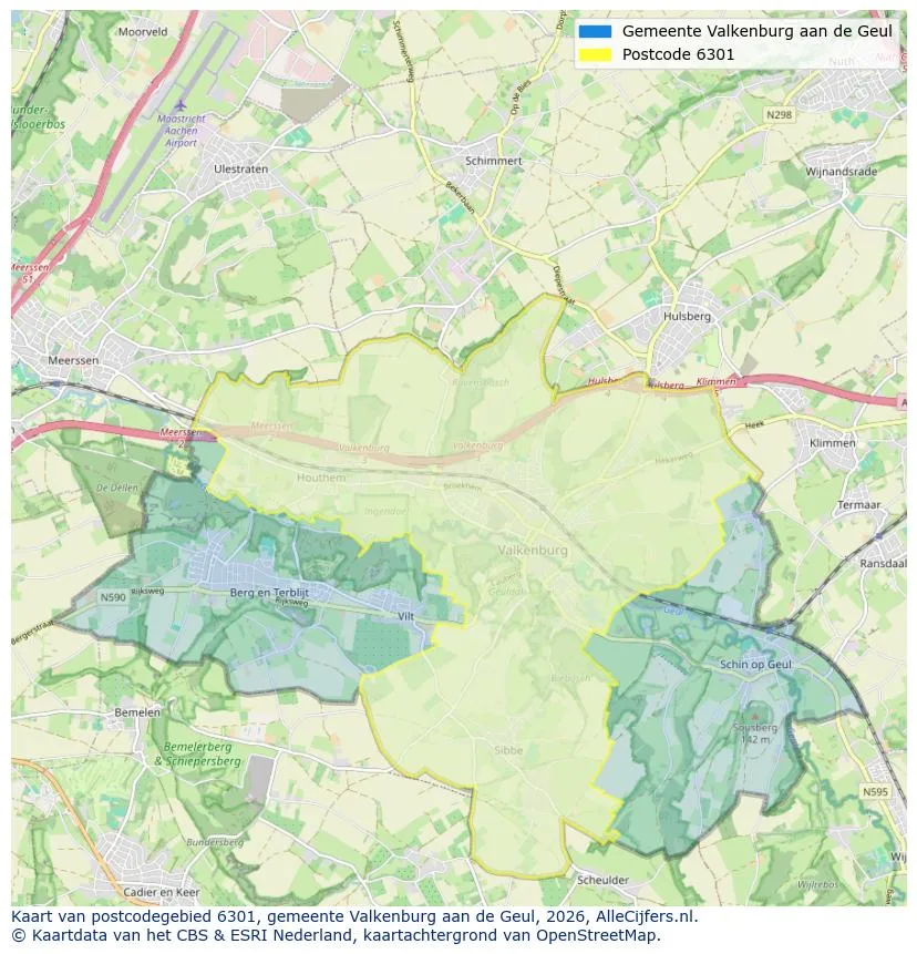 Postcode map for 6301