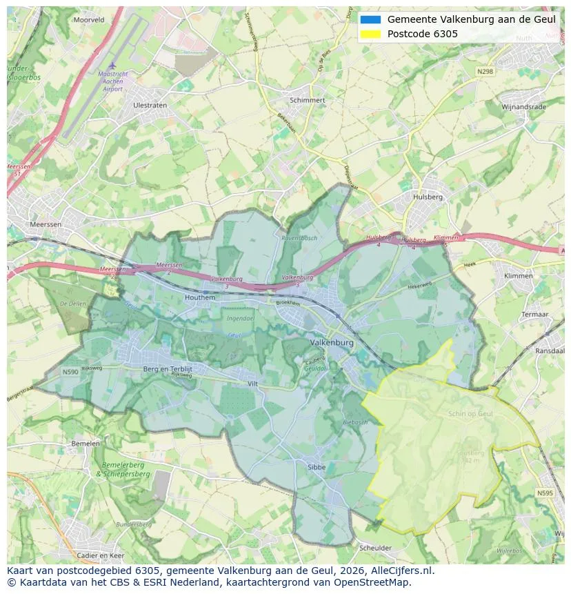 Postcodekaart voor 6305