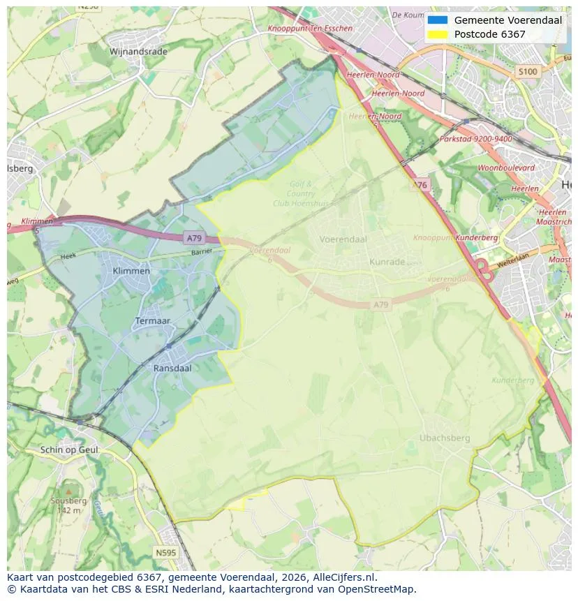 Postcodekaart voor 6367