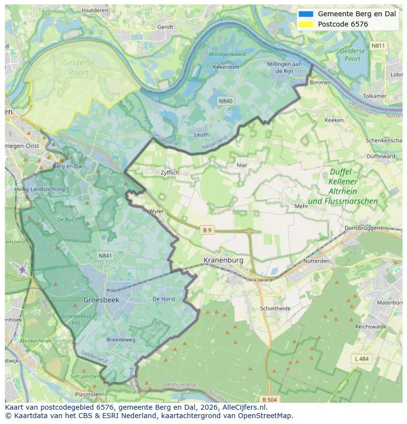 Mapa de códigos postales para 6576