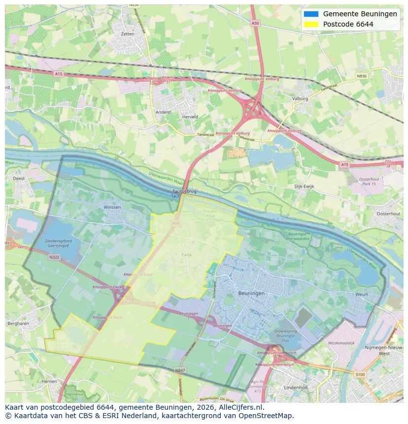 Postcode map for 6644