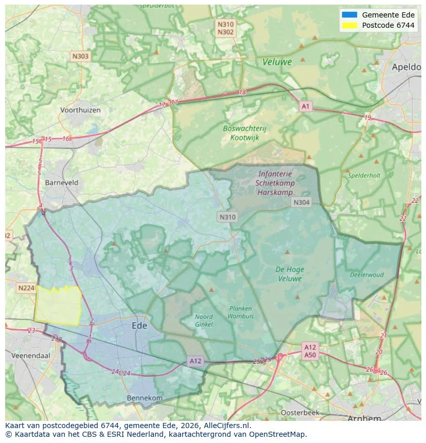 Postcode map for 6744