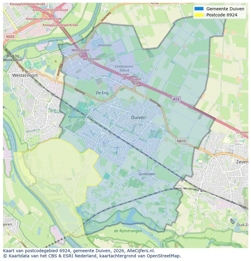 Postcode map for 6924