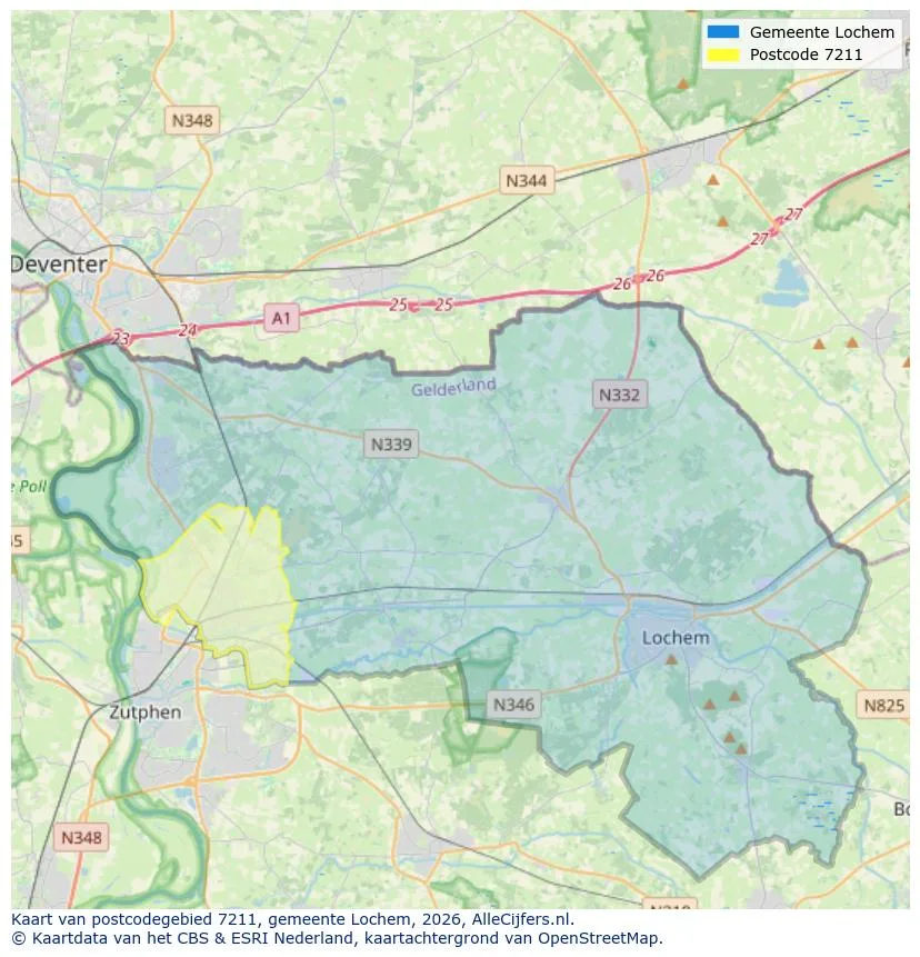 Mapa de códigos postales para 7211