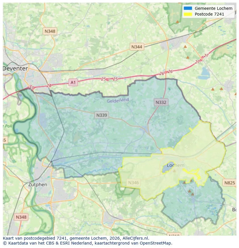 Postcodekaart voor 7241
