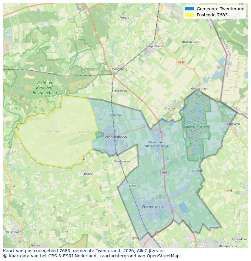 Postcodekaart voor 7683