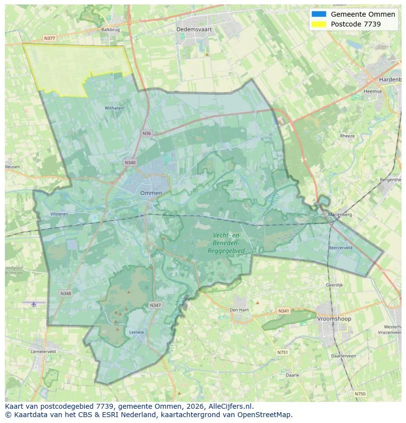 Postcodekaart voor 7739