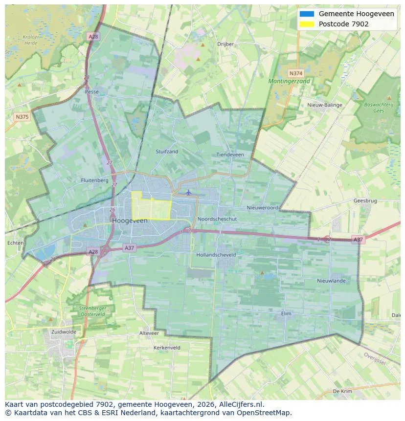Postcodekaart voor 7902