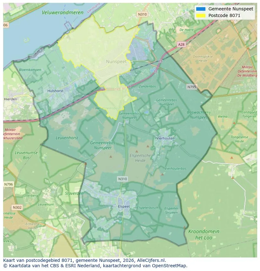 Postcodekaart voor 8071