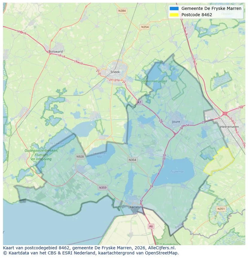 Postcode map for 8462