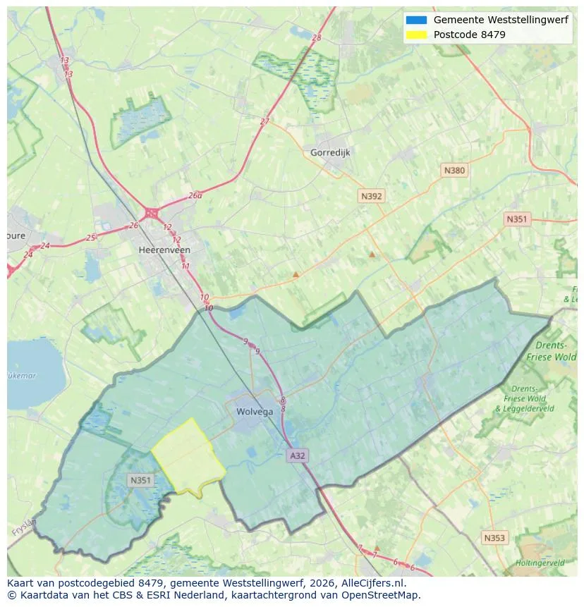 Postcodekaart voor 8479