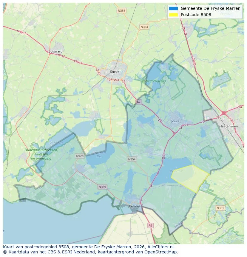 Postcode map for 8508