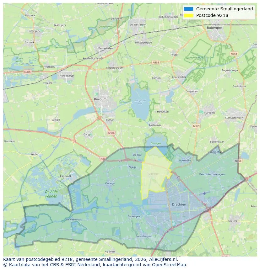 Postcode map for 9218