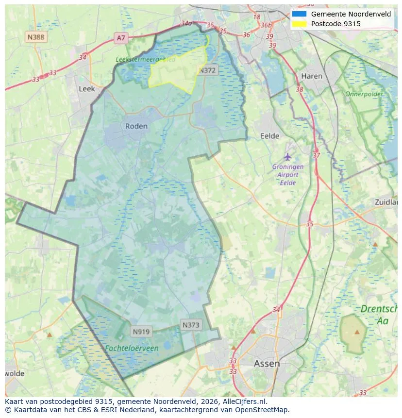 Postcode map for 9315