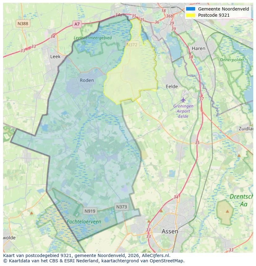 Postcode map for 9321