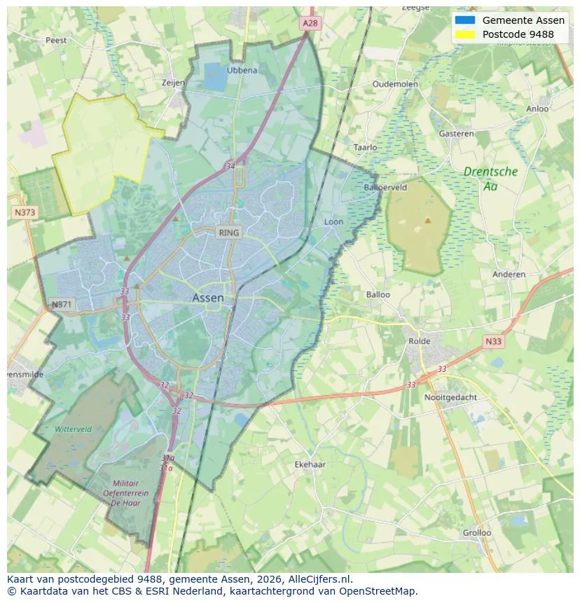 Postcode map for 9488
