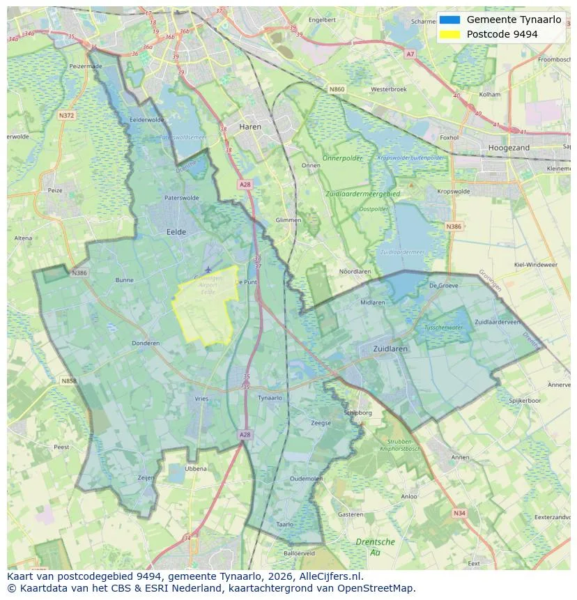 Postcode map for 9494