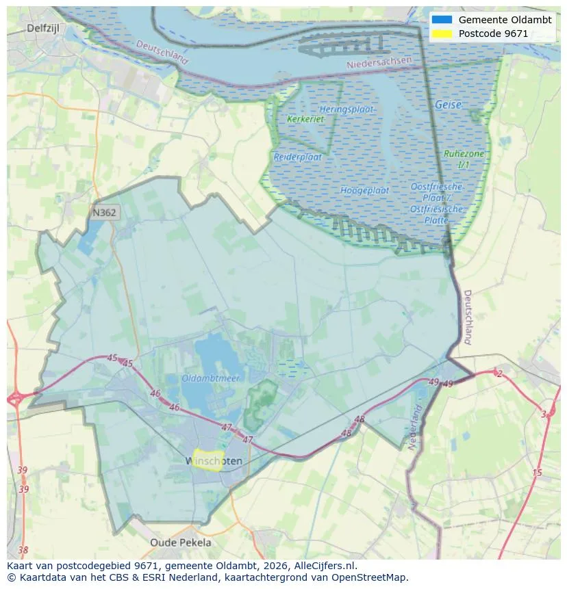 Postcode map for 9671