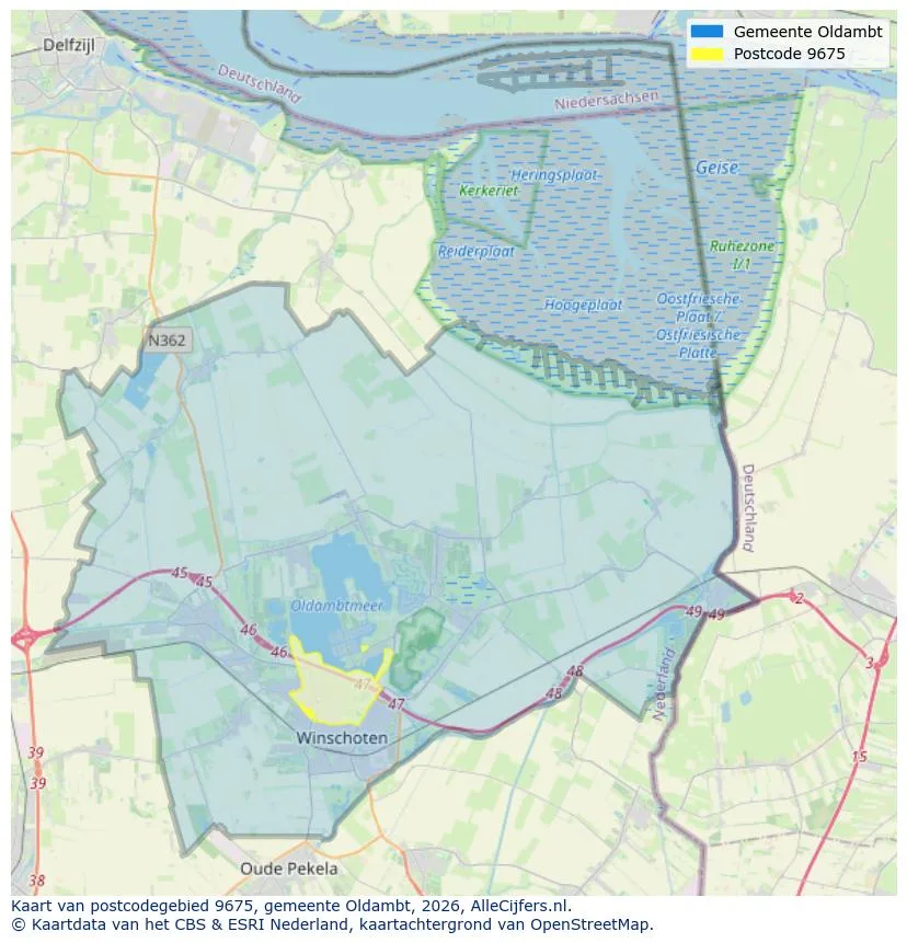 Postcode map for 9675