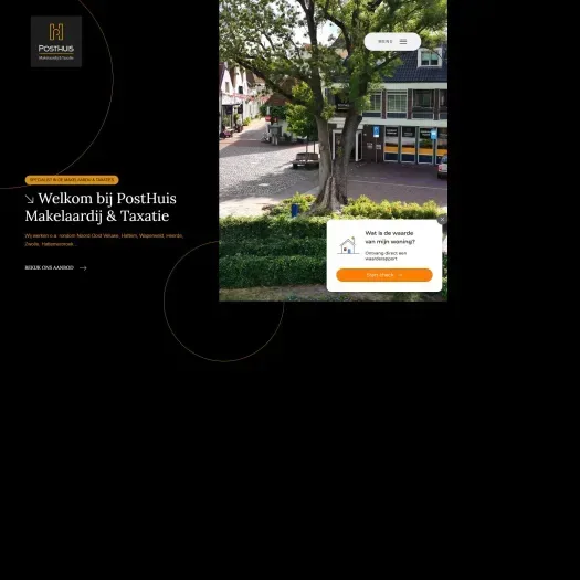 Screenshot van de website van www.posthuis.eu