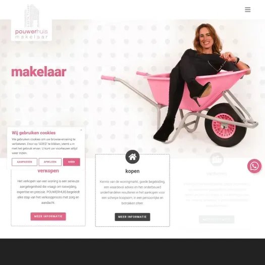 Screenshot der Website von www.pouwerhuis.nl