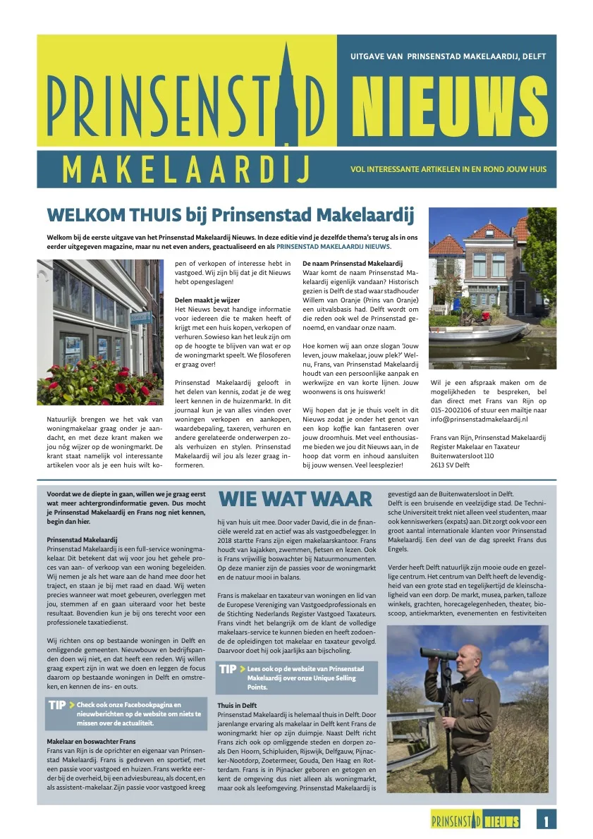 Team foto van Prinsenstad Makelaardij