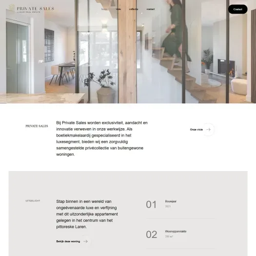 Screenshot der Website von www.privatesales.nl