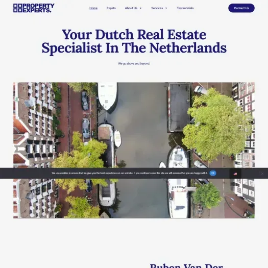 Screenshot der Website von www.propertyexperts.nl