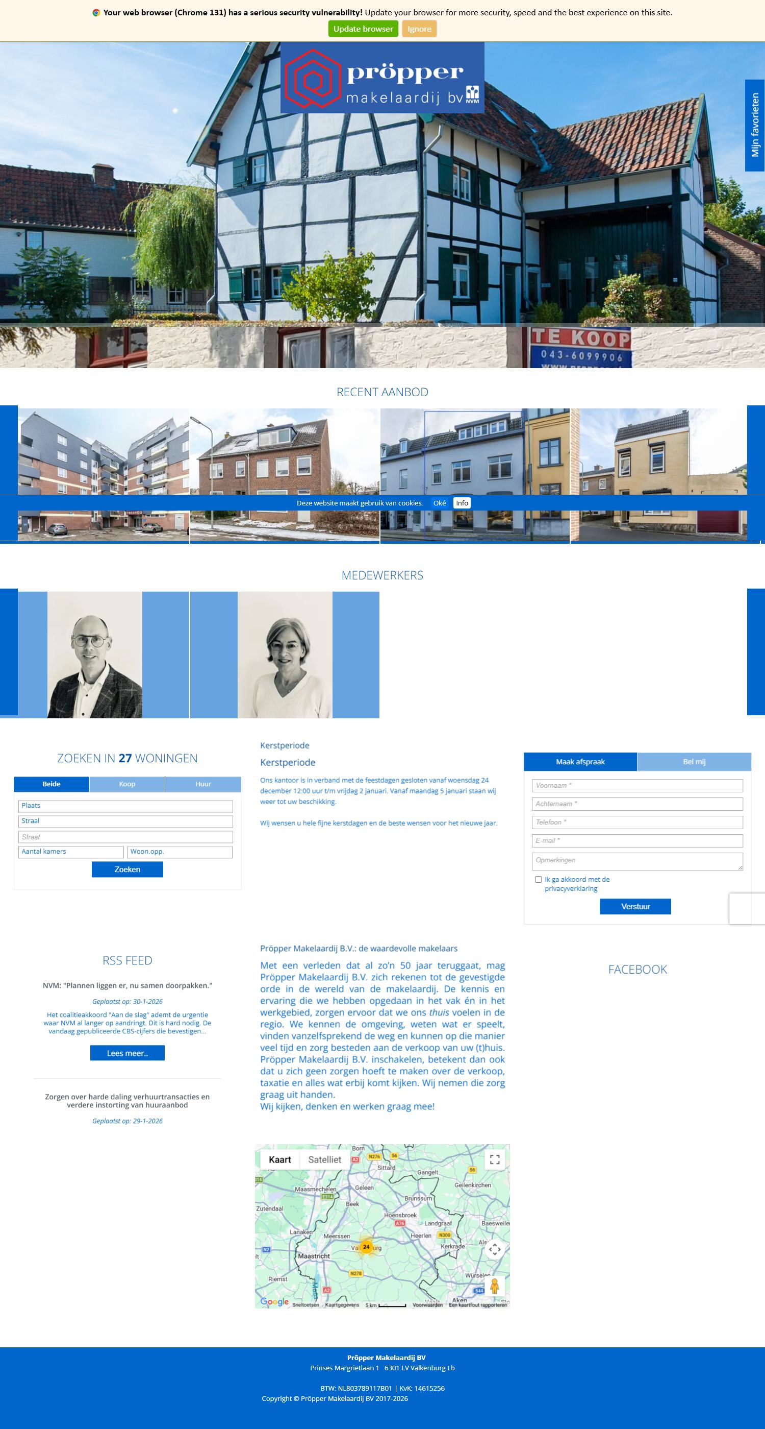 Screenshot der Website von www.propper.nl