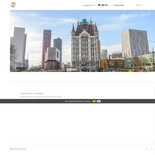 Screenshot of the website of www.quotemakelaars.nl