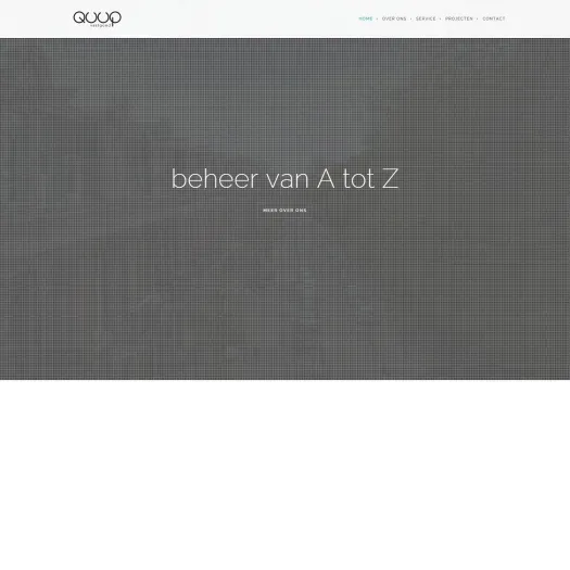 Screenshot der Website von www.quupvastgoed.nl