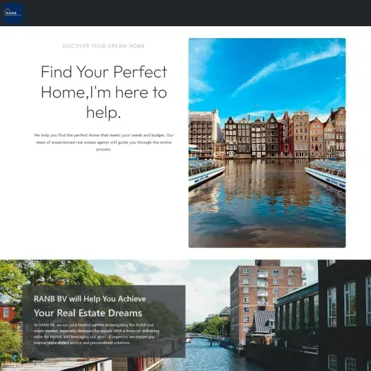 Screenshot of the website of www.ranb.nl