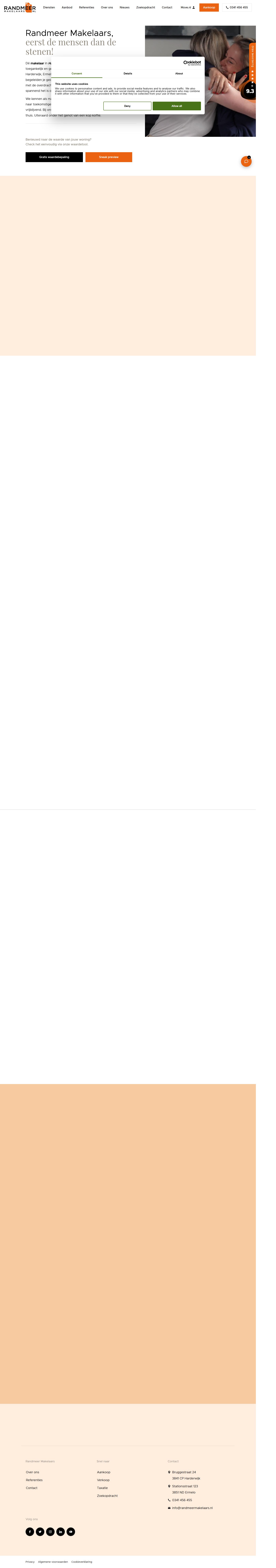 Screenshot der Website von www.randmeermakelaars.nl