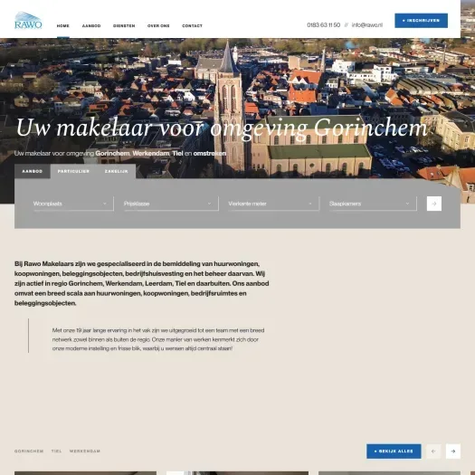 Capture d'écran du site web de rawo.nl