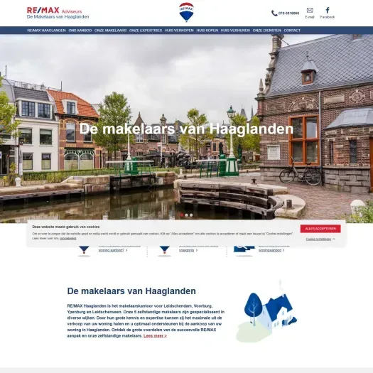 Screenshot of the website of www.makelaars-in-haaglanden.nl