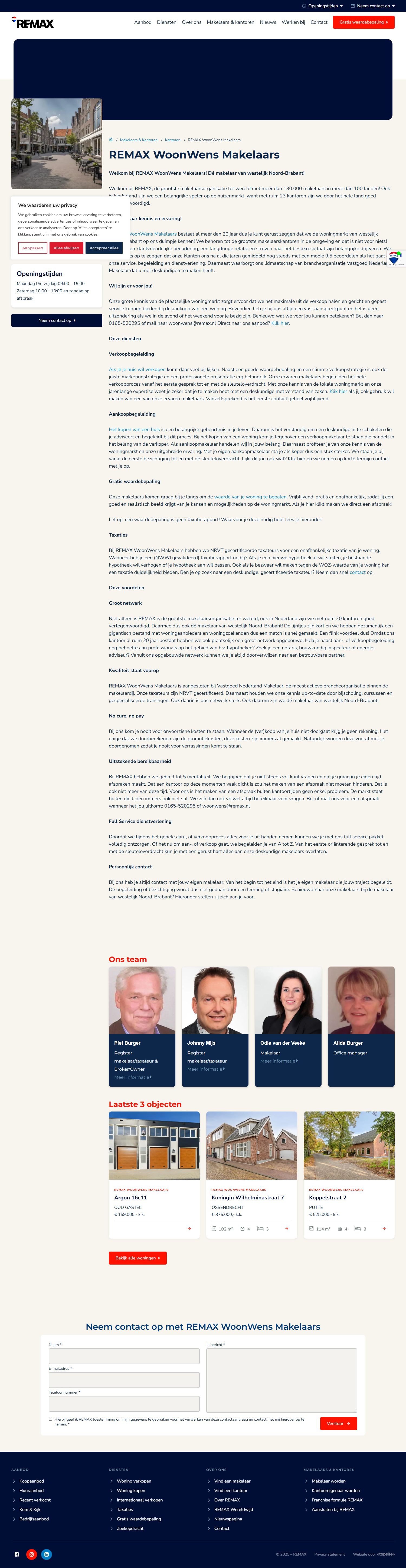 Screenshot of the website of www.woonwensmakelaars.nl