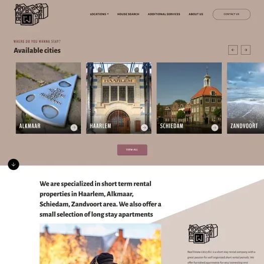 Screenshot van de website van www.lw23.nl