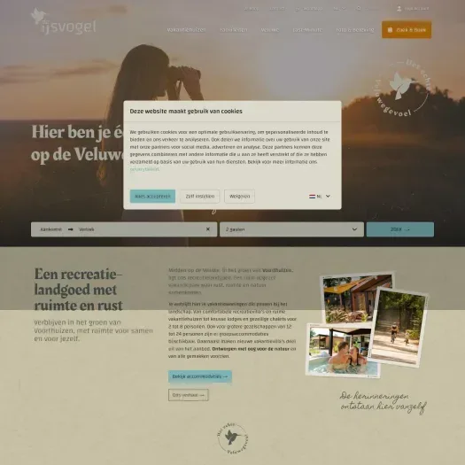 Screenshot van de website van www.deijsvogel.nl