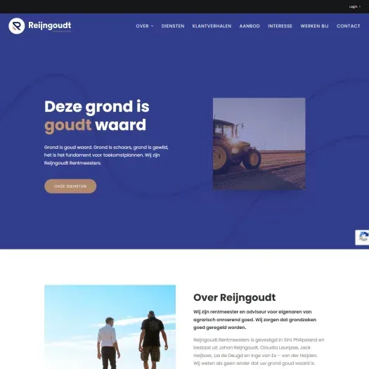 Screenshot van de website van www.r-rentmeesters.nl