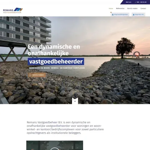 Screenshot van de website van www.remans.nl