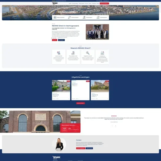 Screenshot van de website van makelaar-heerhugowaard.remax.nl