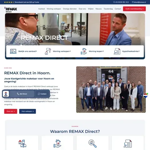 Capture d'écran du site web de www.makelaar-hoorn.remax.nl