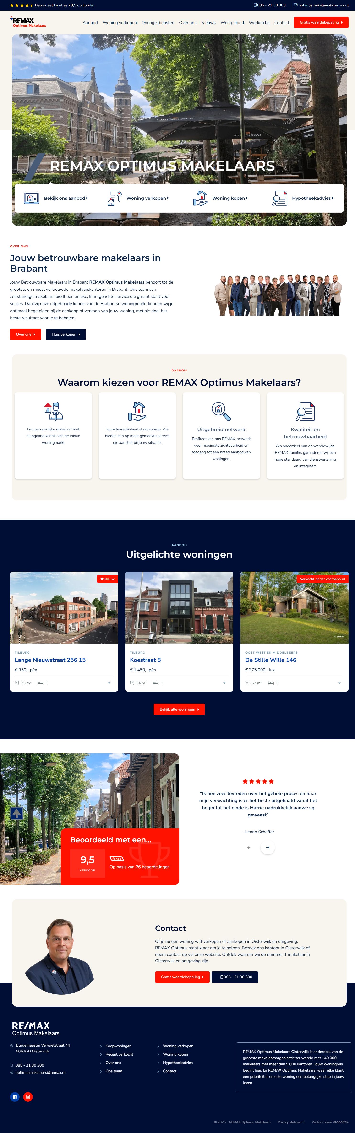 Screenshot van de website van www.makelaars-in-brabant.nl