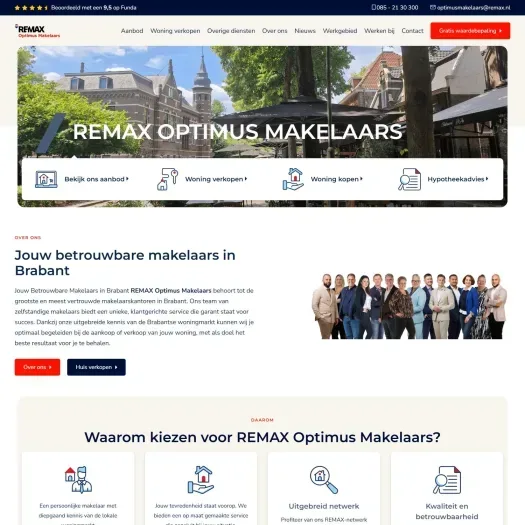 Screenshot van de website van www.makelaars-in-brabant.nl
