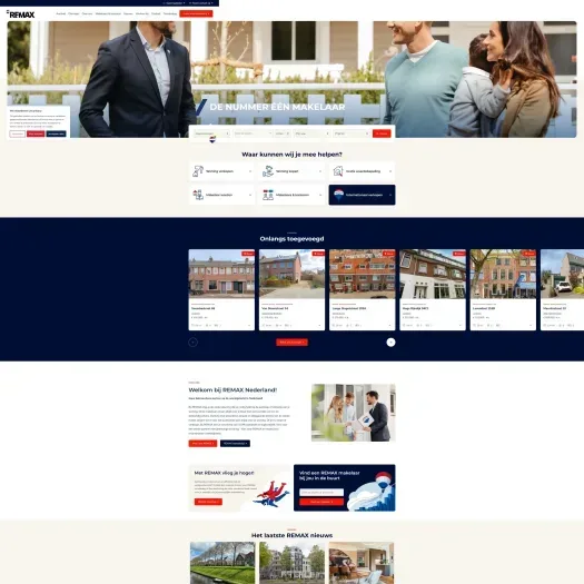 Screenshot van de website van www.woonwensmakelaars.nl