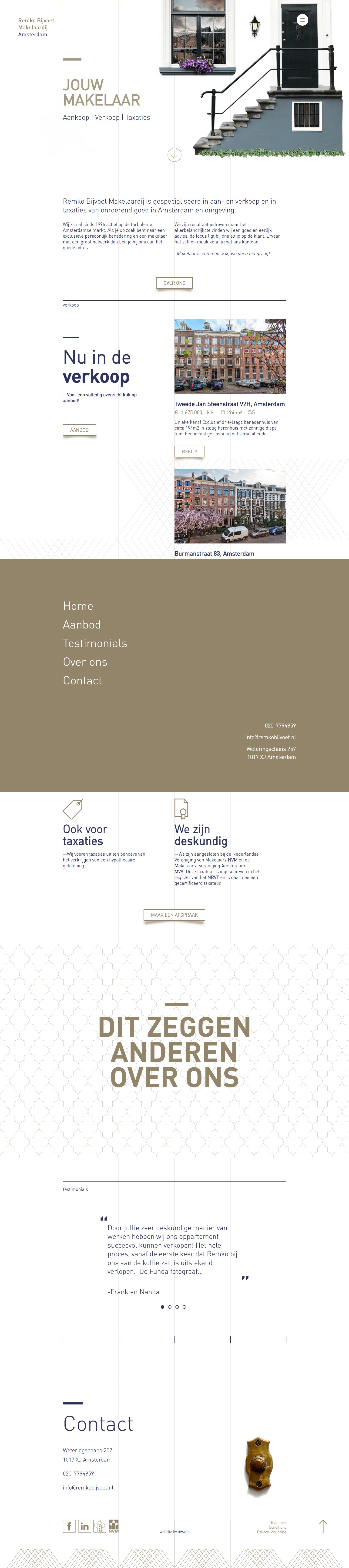 Screenshot der Website von www.remkobijvoet.nl