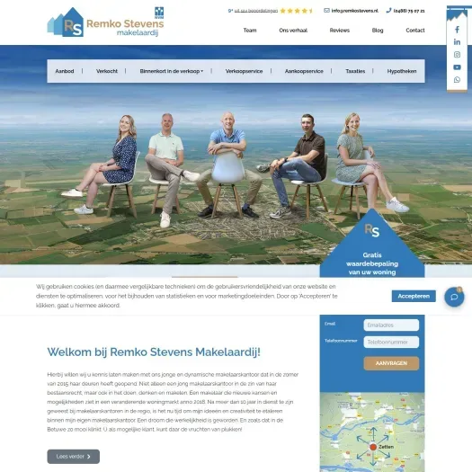 Screenshot der Website von www.remkostevens.nl
