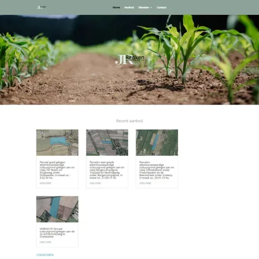 Screenshot of the website of www.renkenmakelaardij.nl
