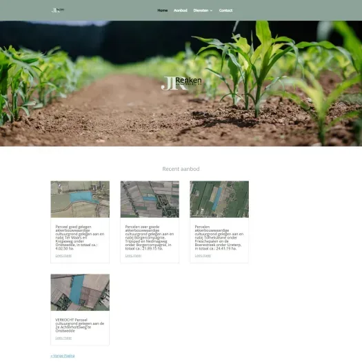 Screenshot van de website van www.renkenmakelaardij.nl